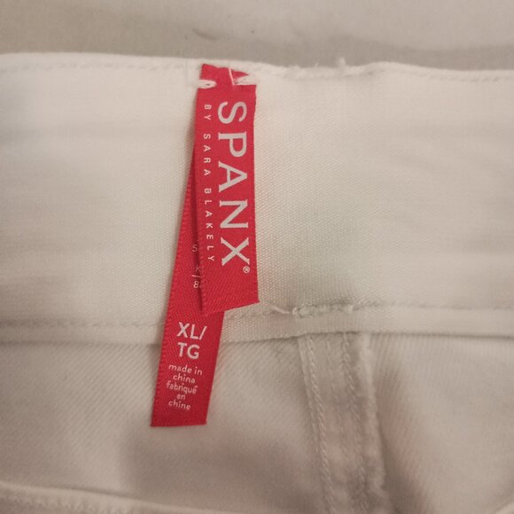 Spanx Women’s White Stretch Twill Cropped Wide Leg Pants 4 Pockets Size XL NWT - Picture 8 of 15